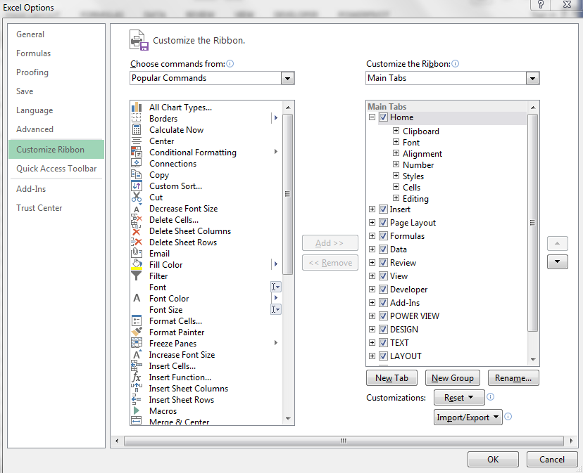 Customize the ribbon Excel Schooling the-excel-ribbon-power-bi-training